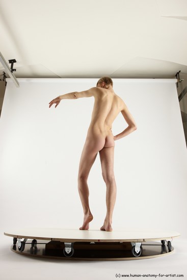 Nude Man White Standing poses - ALL Underweight Medium Brown Standing poses - simple Multi angles poses Realistic