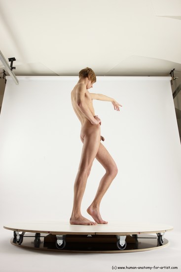 Nude Man White Standing poses - ALL Underweight Medium Brown Standing poses - simple Multi angles poses Realistic