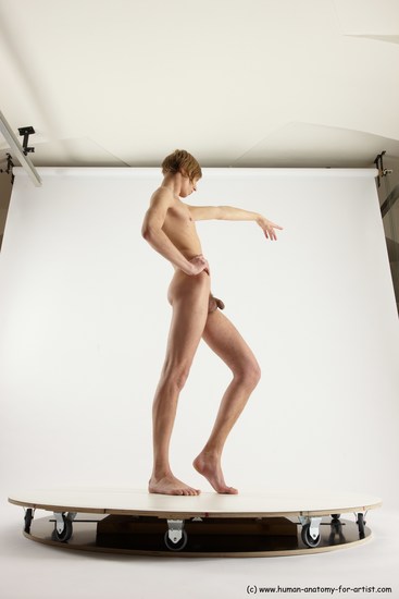 Nude Man White Standing poses - ALL Underweight Medium Brown Standing poses - simple Multi angles poses Realistic