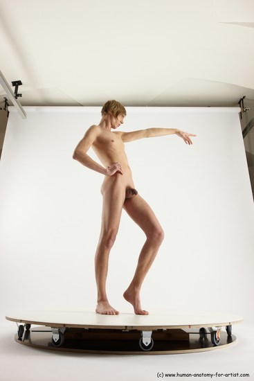 Nude Man White Standing poses - ALL Underweight Medium Brown Standing poses - simple Multi angles poses Realistic