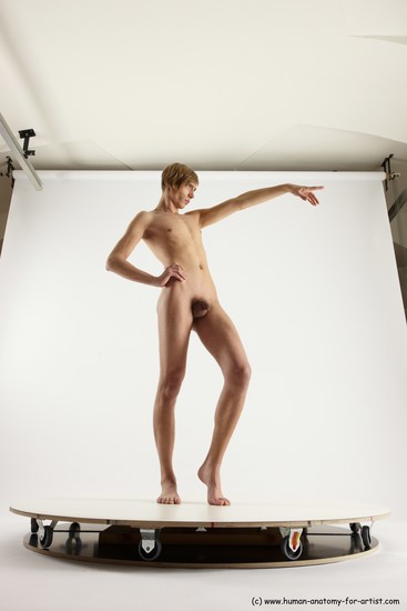 Nude Man White Standing poses - ALL Underweight Medium Brown Standing poses - simple Multi angles poses Realistic