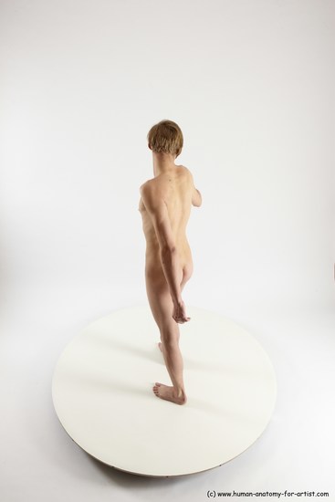 Nude Man White Standing poses - ALL Underweight Medium Brown Standing poses - simple Multi angles poses Realistic