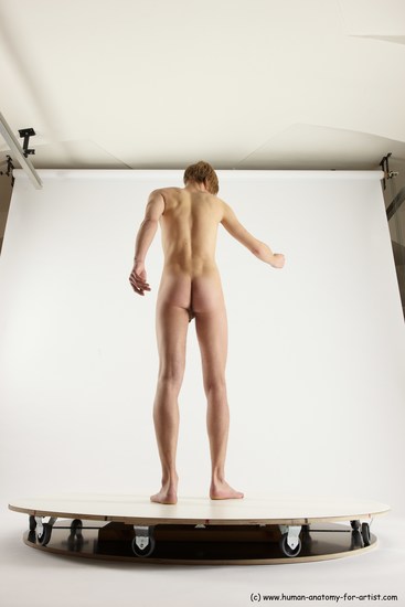 Nude Man White Standing poses - ALL Underweight Medium Brown Standing poses - simple Multi angles poses Realistic