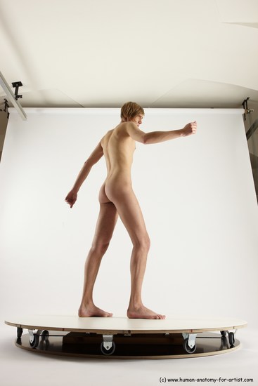 Nude Man White Standing poses - ALL Underweight Medium Brown Standing poses - simple Multi angles poses Realistic