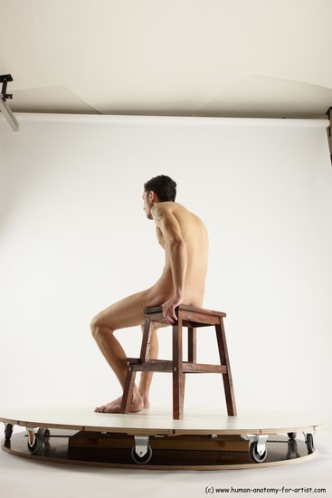 Nude Man White Sitting poses - simple Athletic Short Brown Sitting poses - ALL Multi angles poses Realistic