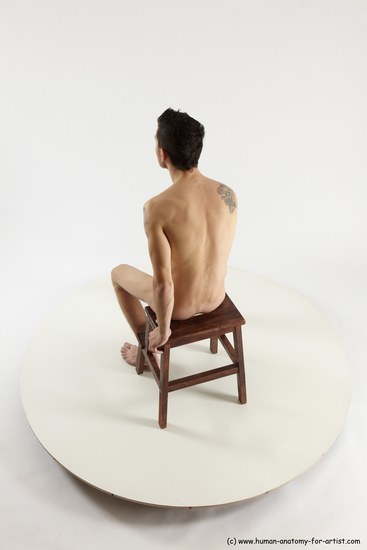 Nude Man White Sitting poses - simple Athletic Short Brown Sitting poses - ALL Multi angles poses Realistic