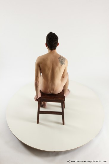 Nude Man White Sitting poses - simple Athletic Short Brown Sitting poses - ALL Multi angles poses Realistic