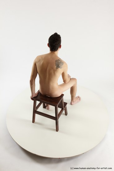 Nude Man White Sitting poses - simple Athletic Short Brown Sitting poses - ALL Multi angles poses Realistic