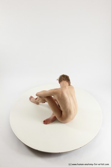 Nude Man White Sitting poses - simple Underweight Medium Brown Sitting poses - ALL Multi angles poses Realistic