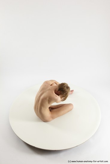 Nude Man White Sitting poses - simple Underweight Medium Brown Sitting poses - ALL Multi angles poses Realistic