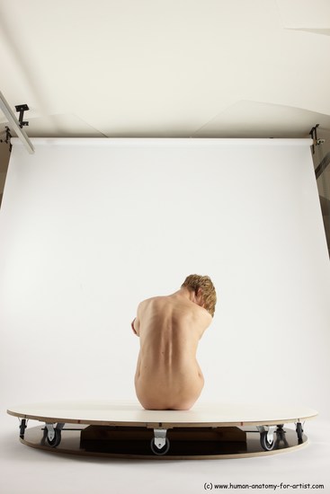 Nude Man White Sitting poses - simple Underweight Medium Brown Sitting poses - ALL Multi angles poses Realistic