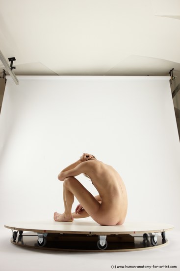 Nude Man White Sitting poses - simple Underweight Medium Brown Sitting poses - ALL Multi angles poses Realistic