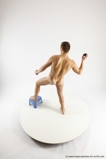 Nude Fighting Man White Standing poses - ALL Slim Short Brown Standing poses - simple Multi angles poses Realistic