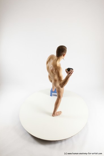 Nude Fighting Man White Standing poses - ALL Slim Short Brown Standing poses - simple Multi angles poses Realistic