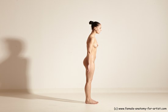 Nude White Slim Long Brown Dancing Dynamic poses Realistic