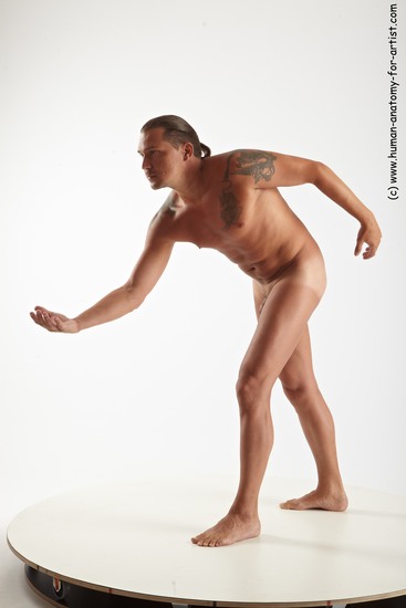 Nude Man White Standing poses - ALL Average Medium Brown Standing poses - simple Realistic