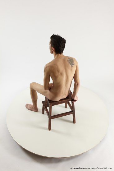 Nude Man White Sitting poses - simple Athletic Short Brown Sitting poses - ALL Multi angles poses Realistic