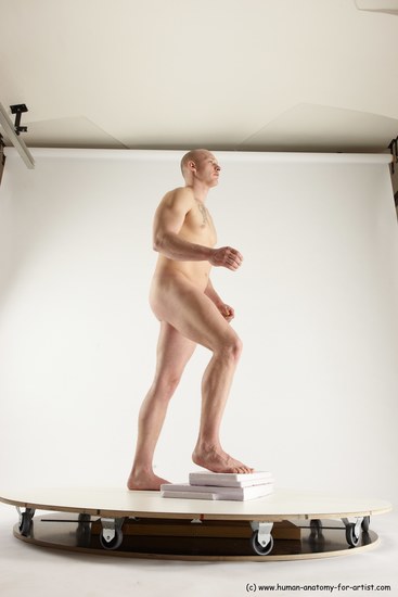 Nude Man White Standing poses - ALL Slim Bald Standing poses - simple Multi angles poses Realistic