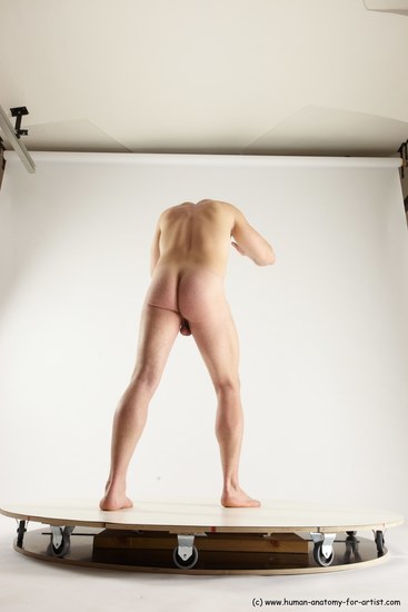 Nude Man White Standing poses - ALL Slim Bald Standing poses - simple Multi angles poses Realistic