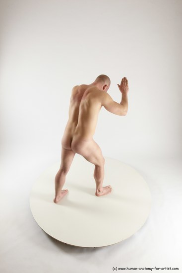 Nude Man White Standing poses - ALL Slim Bald Standing poses - simple Multi angles poses Realistic