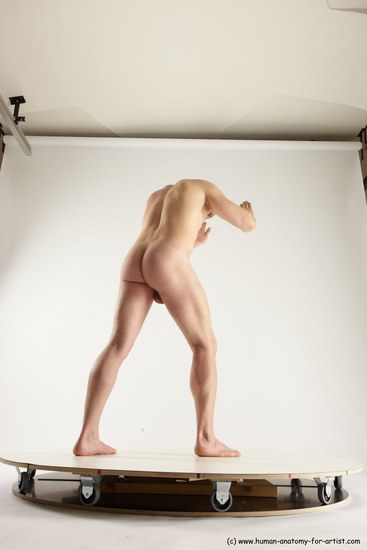 Nude Man White Standing poses - ALL Slim Bald Standing poses - simple Multi angles poses Realistic