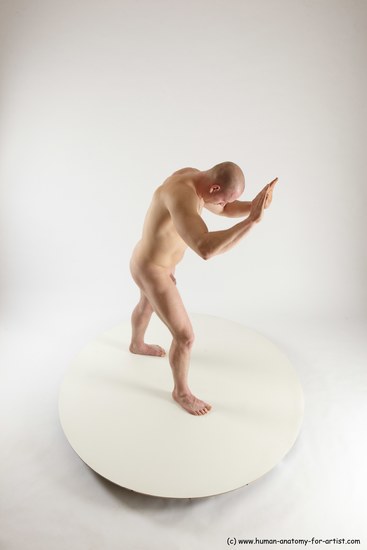 Nude Man White Standing poses - ALL Slim Bald Standing poses - simple Multi angles poses Realistic