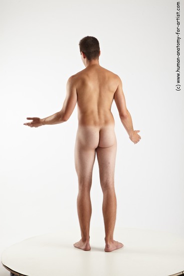 Nude Man White Standing poses - ALL Average Short Brown Standing poses - simple Realistic