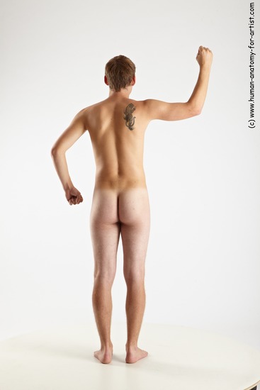 Nude Man White Standing poses - ALL Slim Short Brown Standing poses - simple Realistic