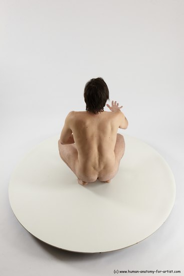 Nude Man White Standing poses - ALL Slim Short Brown Standing poses - knee-bend Multi angles poses Realistic