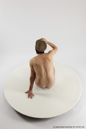 Nude Man White Standing poses - ALL Slim Short Brown Standing poses - knee-bend Multi angles poses Realistic