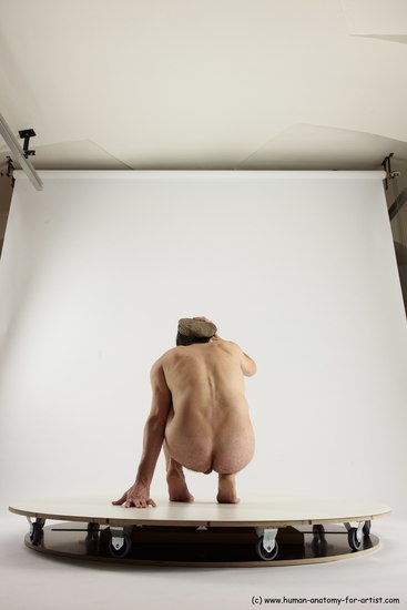 Nude Man White Standing poses - ALL Slim Short Brown Standing poses - knee-bend Multi angles poses Realistic