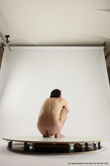 Nude Man White Standing poses - ALL Slim Short Brown Standing poses - knee-bend Multi angles poses Realistic