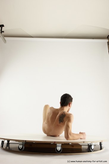 Nude Man White Laying poses - ALL Athletic Short Brown Laying poses - on back Multi angles poses Realistic