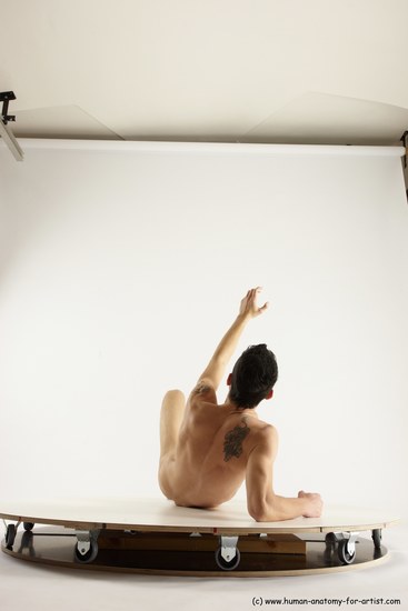 Nude Man White Laying poses - ALL Athletic Short Brown Laying poses - on back Multi angles poses Realistic