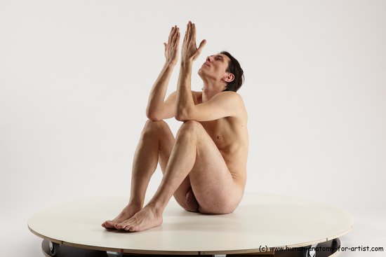 Nude Man White Standing poses - ALL Slim Short Brown Standing poses - simple Multi angles poses Realistic