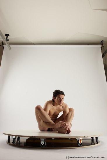 Nude Man White Standing poses - ALL Slim Short Brown Standing poses - simple Multi angles poses Realistic