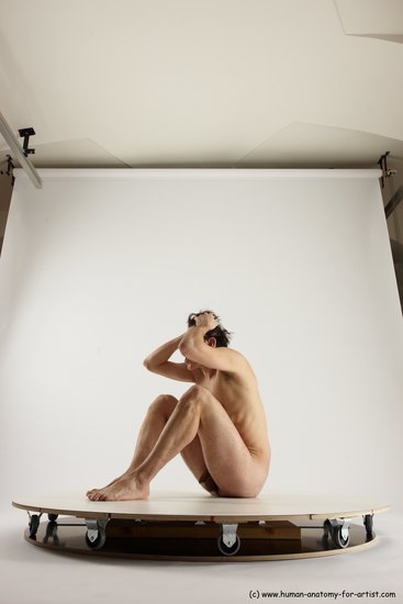 Nude Man White Standing poses - ALL Slim Short Brown Standing poses - simple Multi angles poses Realistic