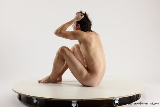 Nude Man White Standing poses - ALL Slim Short Brown Standing poses - simple Multi angles poses Realistic