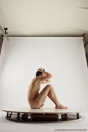 Nude Man White Standing poses - ALL Slim Short Brown Standing poses - simple Multi angles poses Realistic