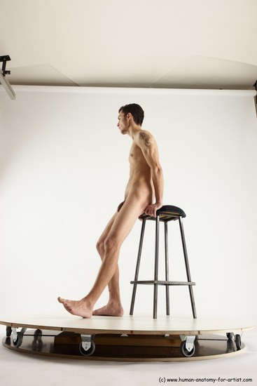 Nude Man White Standing poses - ALL Athletic Short Brown Standing poses - simple Multi angles poses Realistic