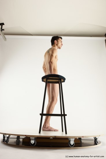 Nude Man White Standing poses - ALL Athletic Short Brown Standing poses - simple Multi angles poses Realistic