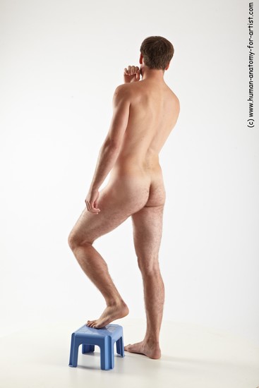 Nude Man White Standing poses - ALL Slim Short Brown Standing poses - simple Multi angles poses Realistic