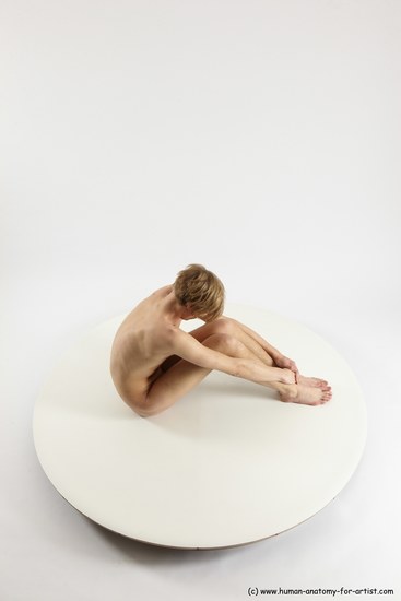 Nude Man White Sitting poses - simple Underweight Medium Brown Sitting poses - ALL Multi angles poses Realistic