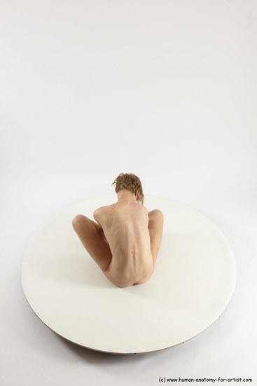 Nude Man White Sitting poses - simple Underweight Medium Brown Sitting poses - ALL Multi angles poses Realistic