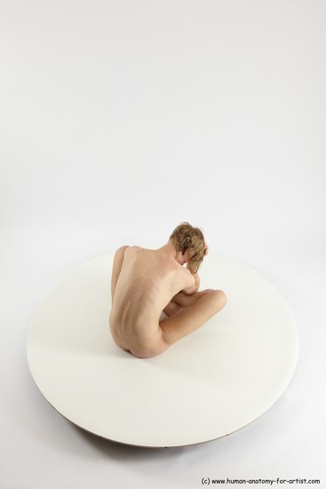 Nude Man White Sitting poses - simple Underweight Medium Brown Sitting poses - ALL Multi angles poses Realistic