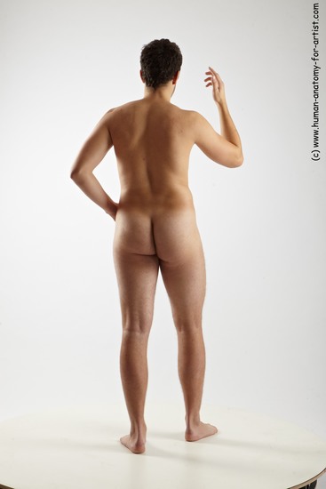 Nude Man White Standing poses - ALL Average Short Brown Standing poses - simple Realistic