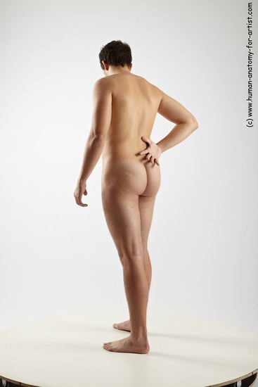 Nude Man White Standing poses - ALL Average Short Brown Standing poses - simple Realistic