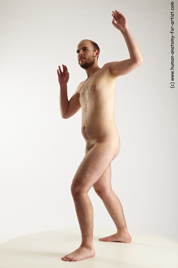 Nude Man White Standing poses - ALL Average Short Brown Standing poses - simple Realistic