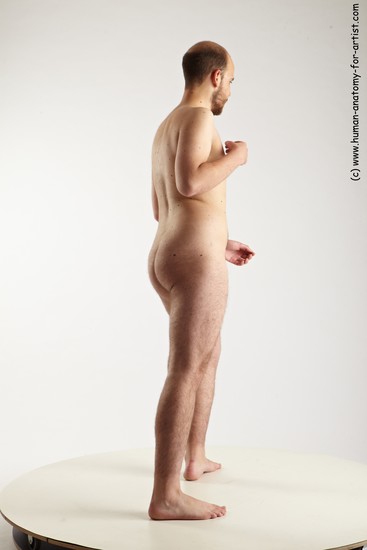 Nude Man White Standing poses - ALL Average Short Brown Standing poses - simple Realistic