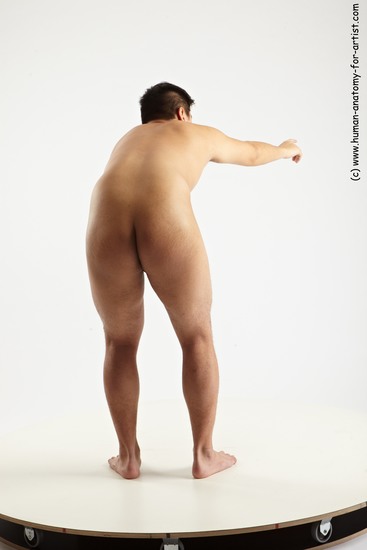 Nude Man Asian Standing poses - ALL Slim Short Black Standing poses - simple Realistic